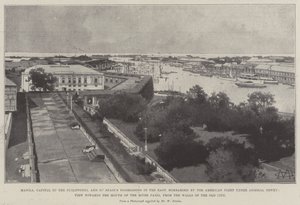 Manila, capitale delle Filippine, bombardata dalla flotta americana sotto l